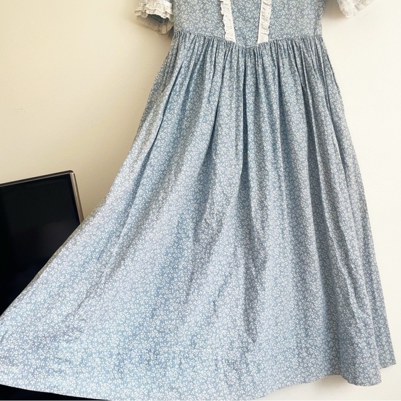 VINTAGE prairie dress cottagecore floral maxi renaissance Yellowstone country - Picture 10 of 16